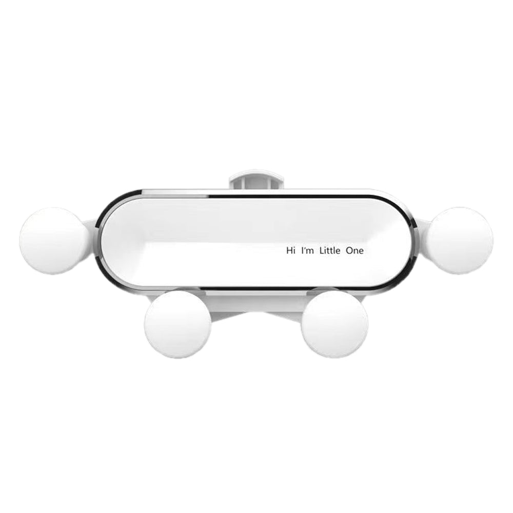Car Phone Holder Metal Gravity 360 Universal Rotation Ball Air Vent Cellphone Stand White