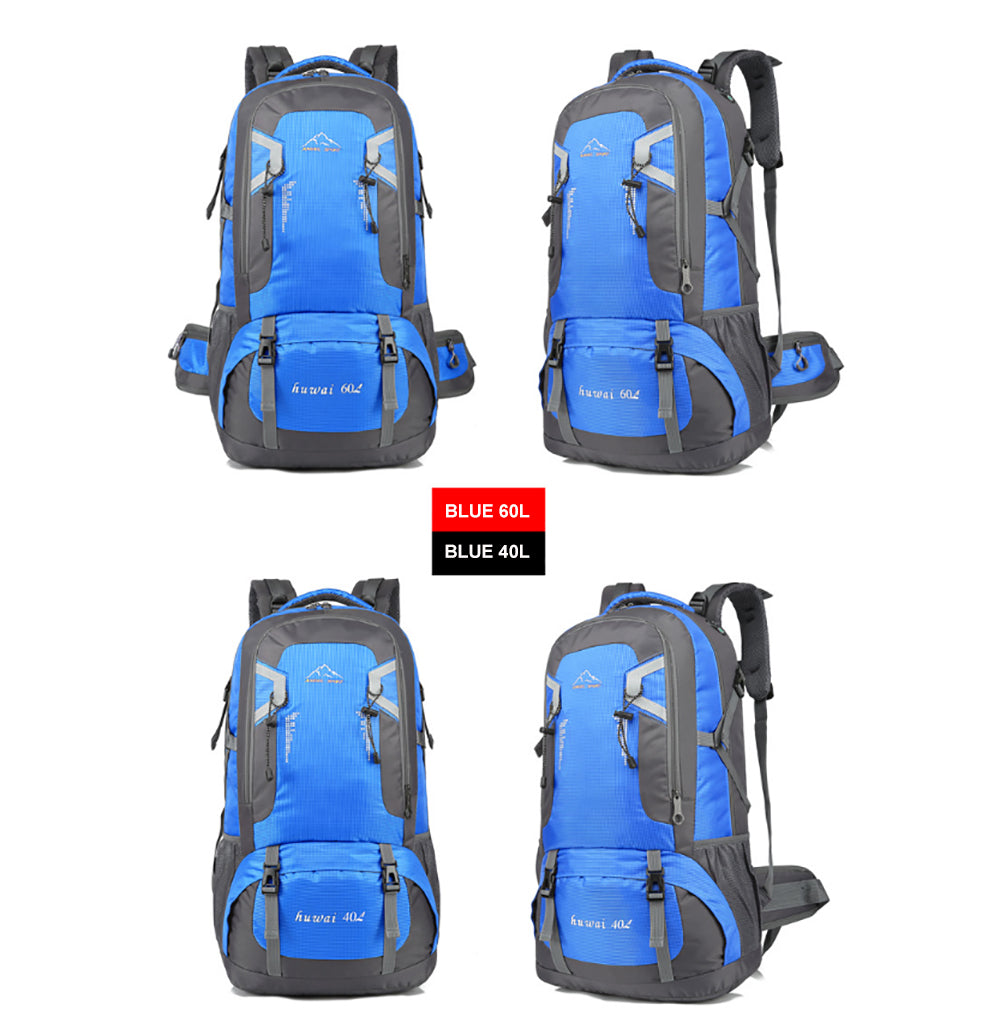 40L Waterproof Outdoor Hiking Backpack Camping Outdoor Trekking Bag Blue