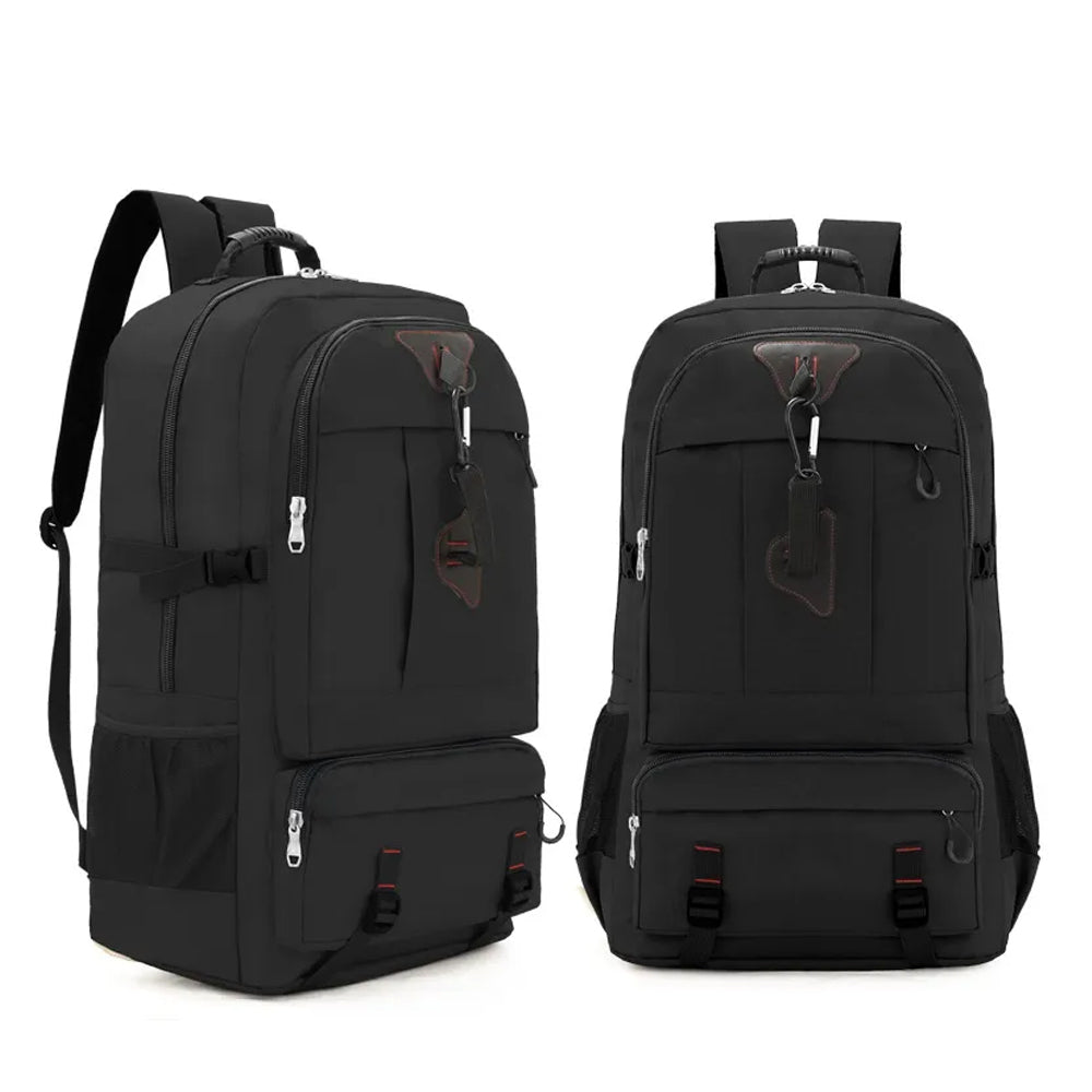 60L Travel Boarding Backpack Outdoor Trekking Luggage Hiking Camping Rucksack Large Capacity Storage Backpack Black