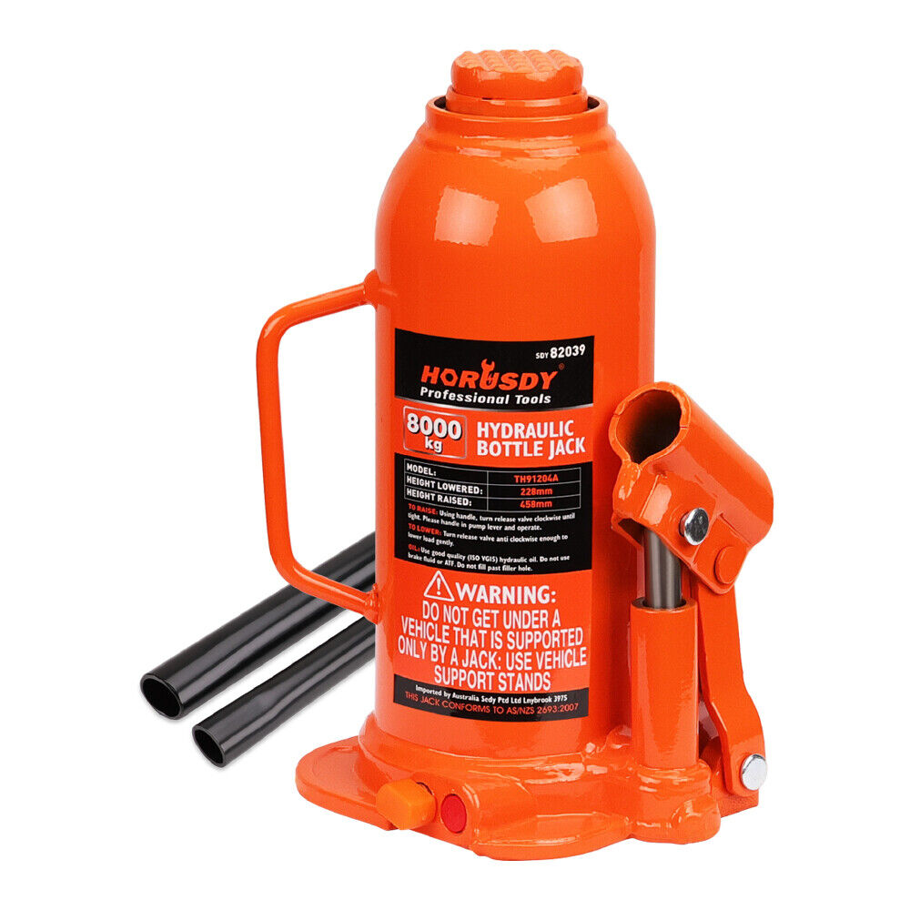 8-Ton 16,000 LBs Hydraulic Bottle Jack Heavy Duty Car Lifter with Safety Valve