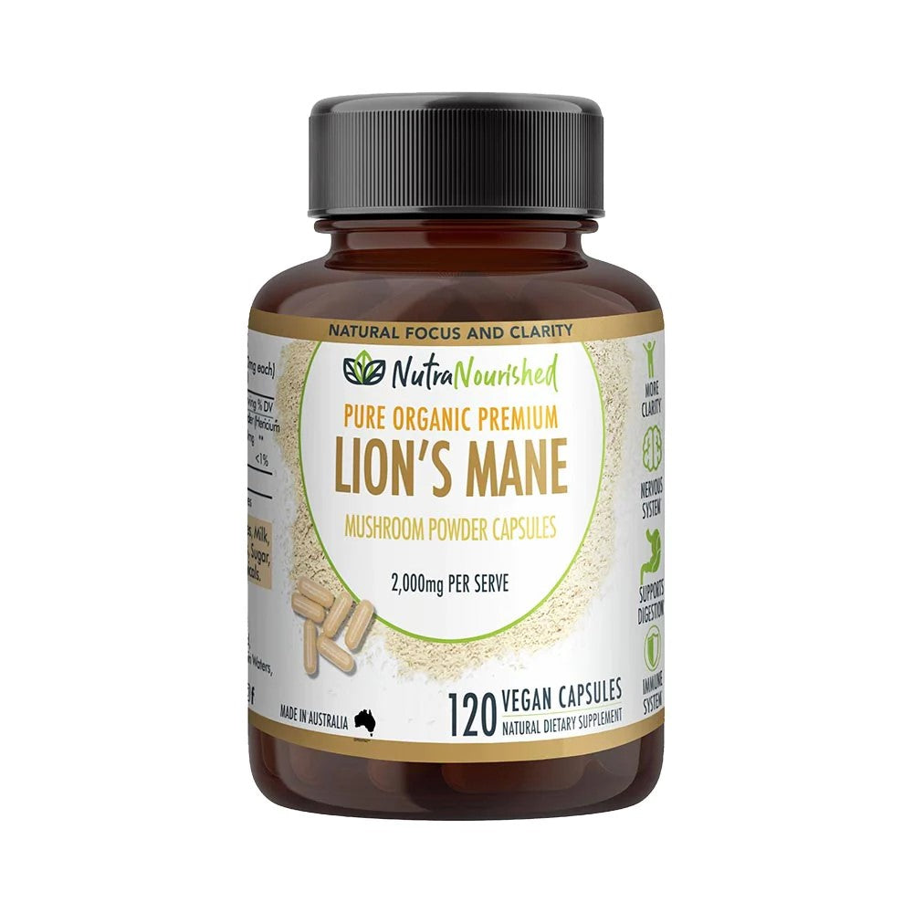 Lion's Mane Mushroom Hericium erinaceus 2,000mg 120 Vegan Capsules