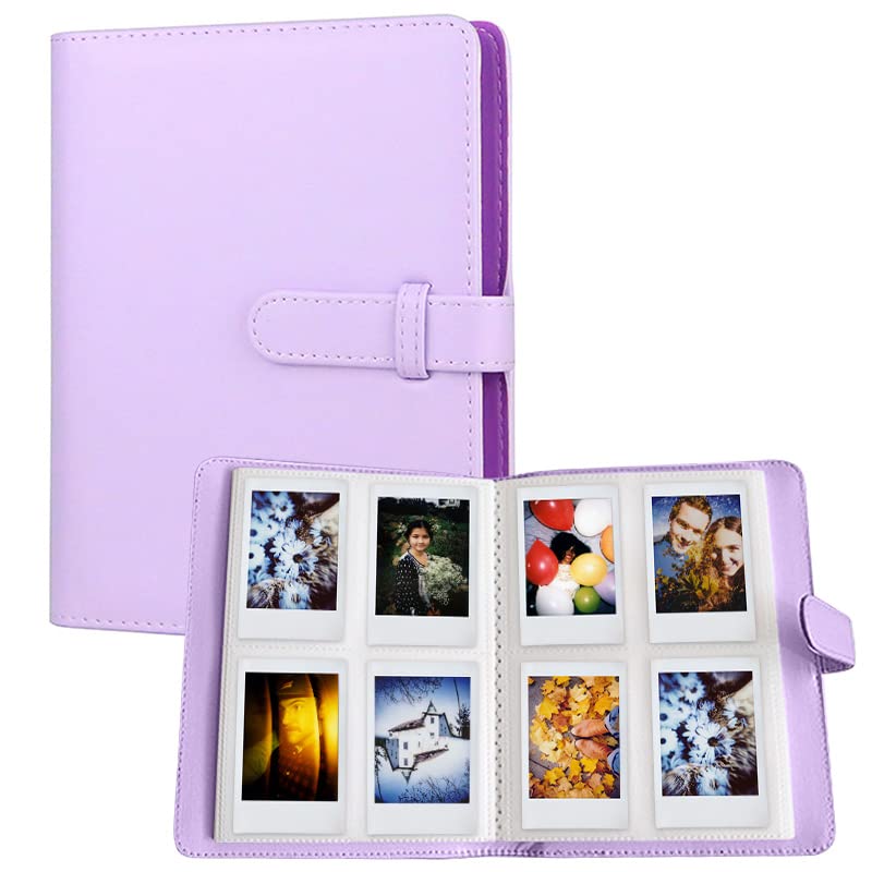 LIFEBEA 256 Pockets Photo Album for Fujifilm Instax Mini 11 12 9 40 Evo Liplay 8 7+ Instant Camera, Photo Album for Polaroid Kodak HP Zink 2x3" Photo Purple