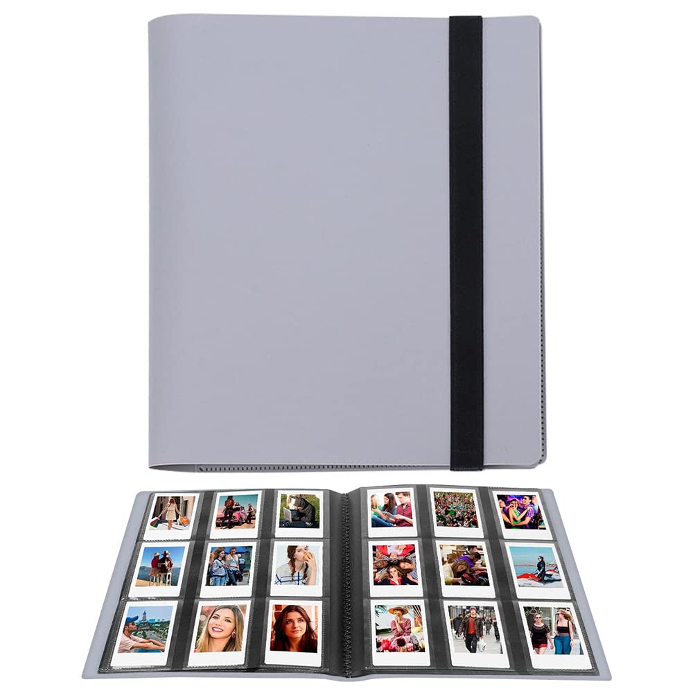LIFEBEA 432 Pockets Photo Album for Fujifilm Instax Mini Camera, Polaroid Snap PIC-300 Z2300 Instant Camera, 2x3 Photo Album Book for Fujifilm Instax Mini 11 9 Evo 90 70 40 8 7 LiPlay Instant Camera Grey