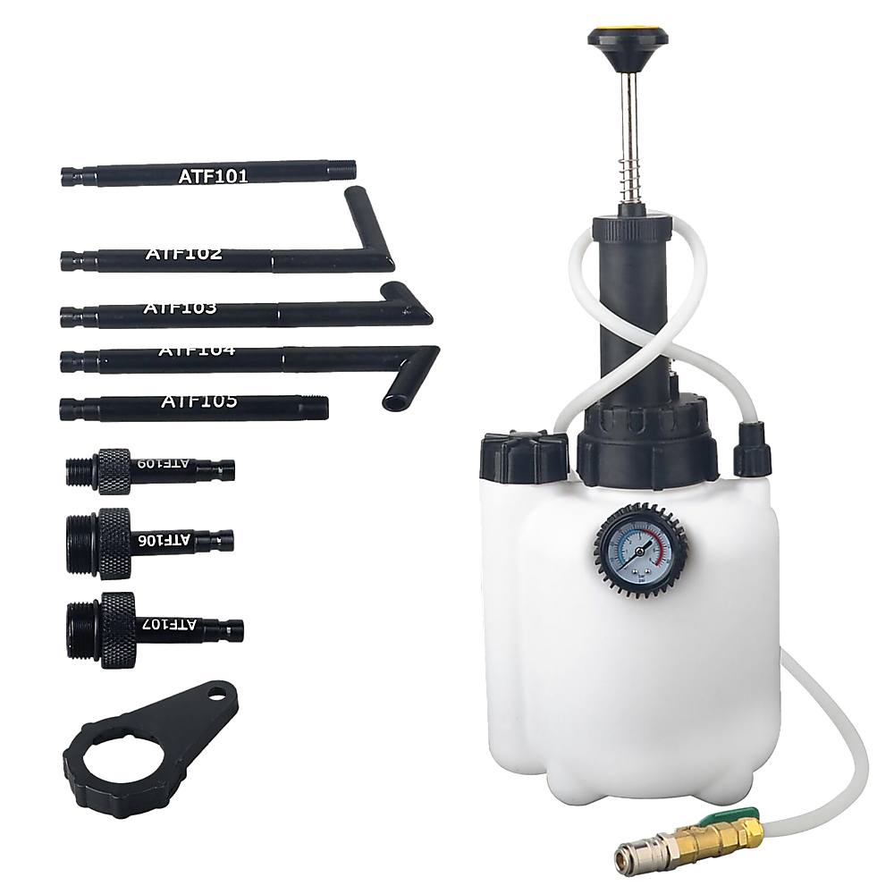 3L Transmission Oil Filling System Fluid Pump Manual Tool With 8pc ATF Adaptors