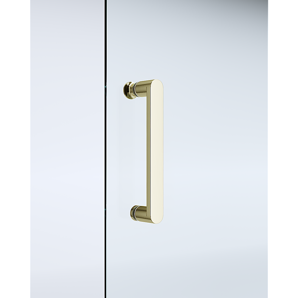 Adjustable 1000x900mm Double Sliding Door Glass Shower Screen in Gold