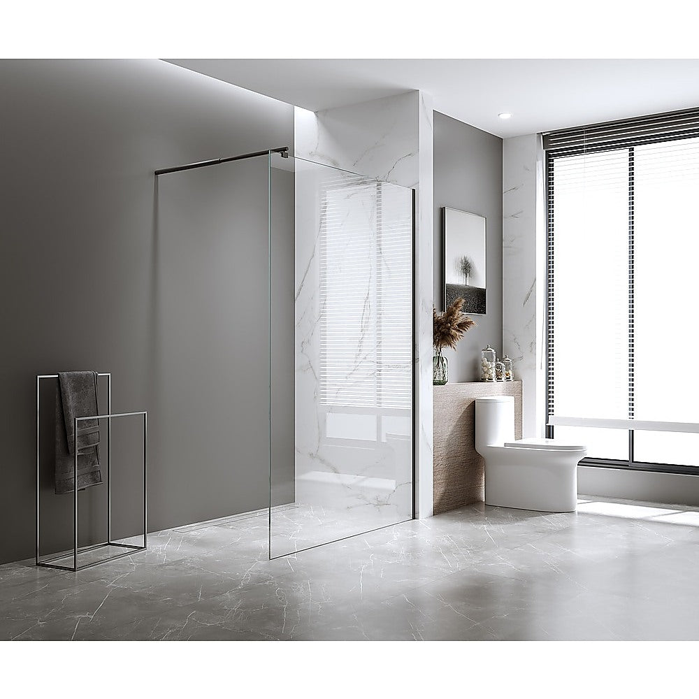 Glass Shower Screen Round Stabilising Pole in Nickel