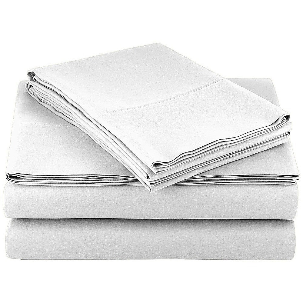 Queen Bed Sheet Set – 1800 Series Microfiber, Deep Pocket, Soft & Breathable, White