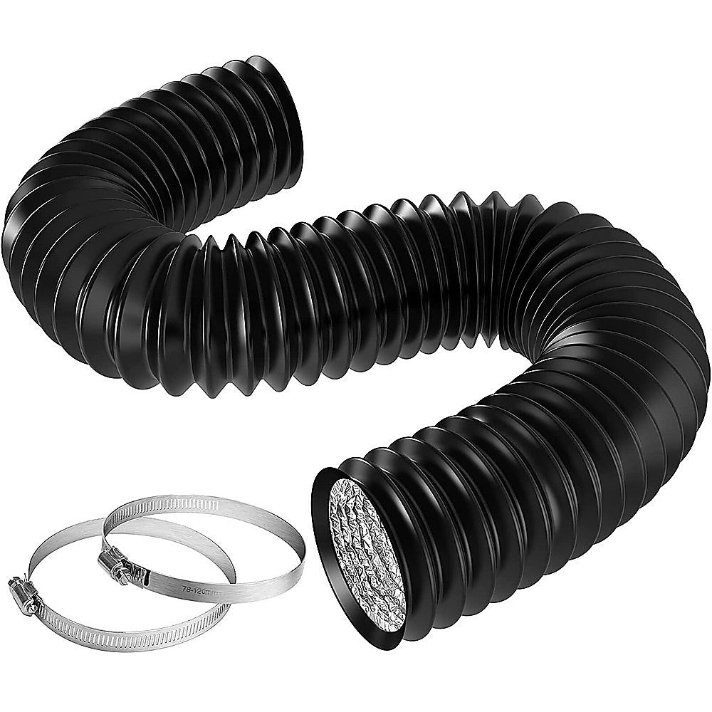 Flexible Aluminium Ducting 20.3cm x 7.6m – 4-Layer Vent Hose for HVAC & Dryers