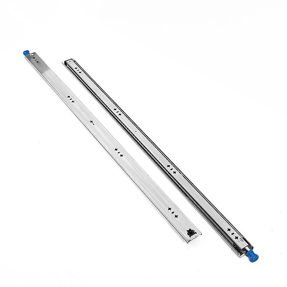 100cm Drawer Runners Pair – Heavy Duty 100kg Locking Slide Rails