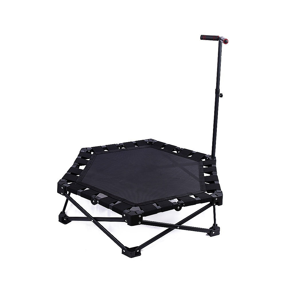 Foldable Fitness Trampoline with Handle Compact Folding Rebounder