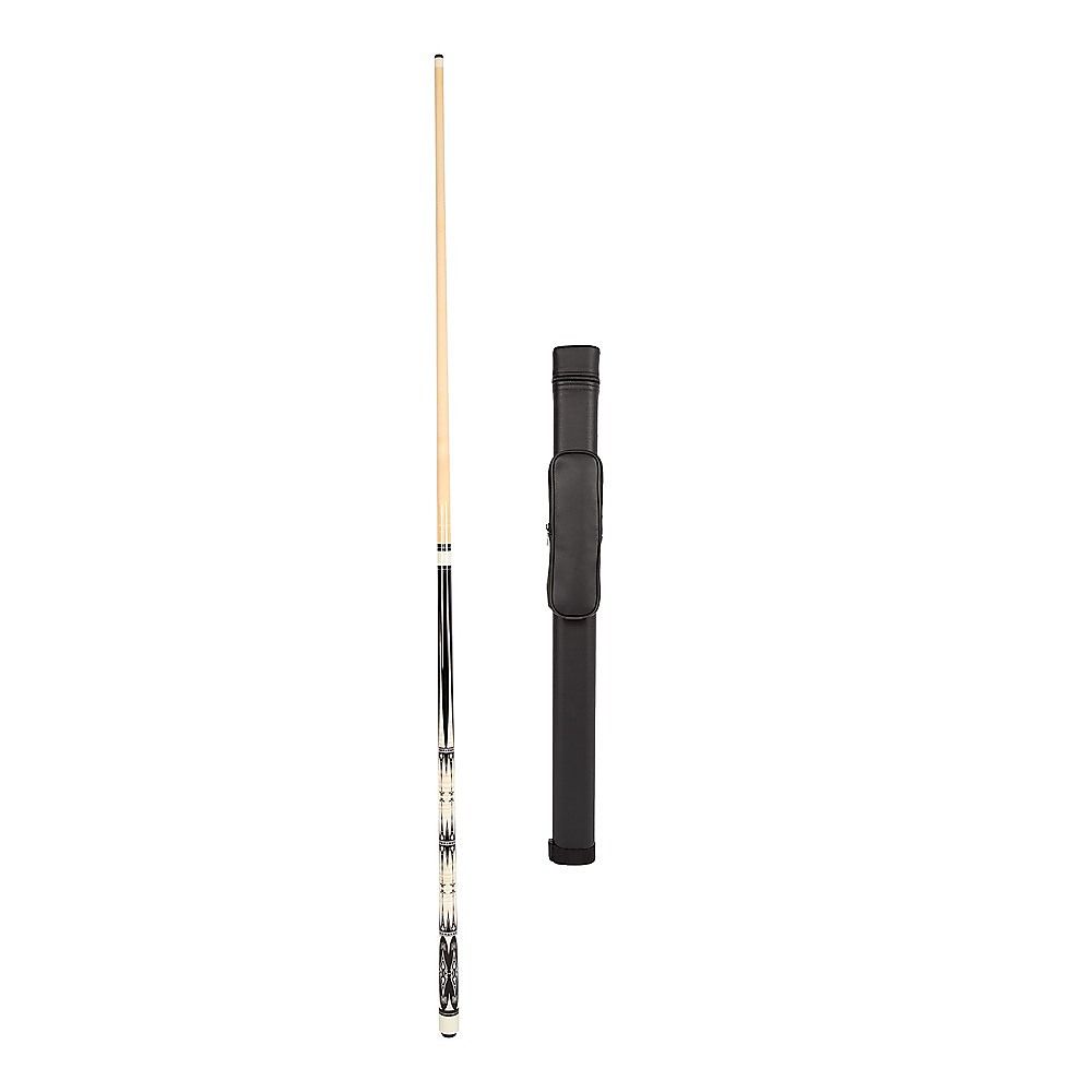 57" 2-Piece Maple Wood Billiard Pool Cue Sticks 19oz with Free Carry Bag for Smooth Control and Accuracy