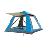 Silver glue Waterproof Camping tent with Awning - Small size 210x210x140cm , stylish and practical for outdoor use Blue