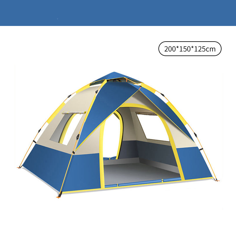 Blue 2 Person Lightweight Camping Tent 200*150*125cm | UV Protection Silver Coated, Dual Doors & Windows
