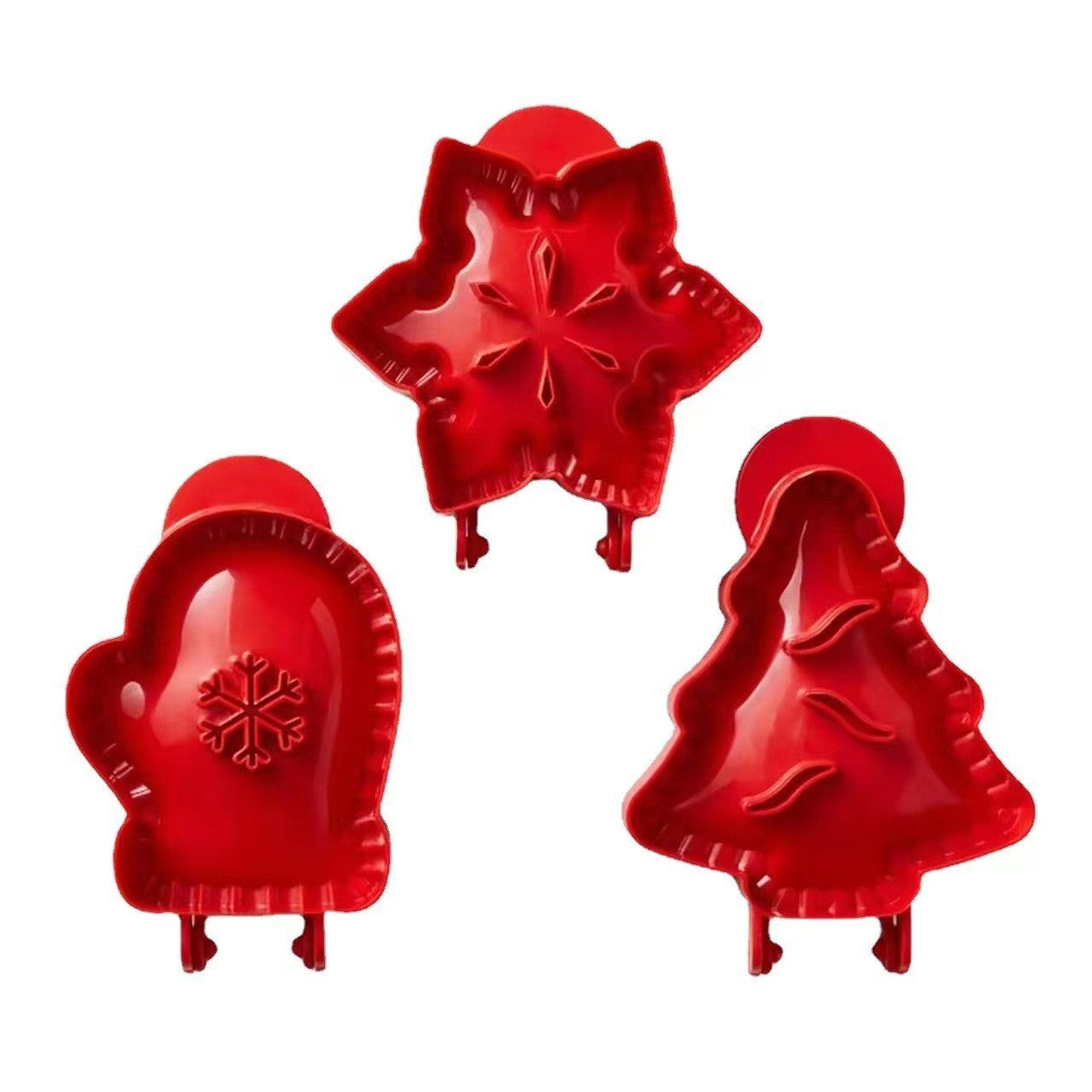 Christmas Pie Mold Set - 3 Holiday-Shaped Hand Pie Press Tools for Baking 3 Set/9 pcs