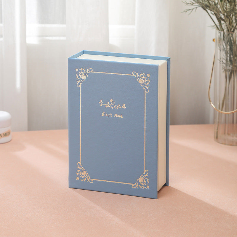 Blue Creative PU Jewelry Storage Book - Magnetic Closure Organizer for Earrings, Rings, and Necklaces The Jewelry is a prop for the photo shoot and is not included