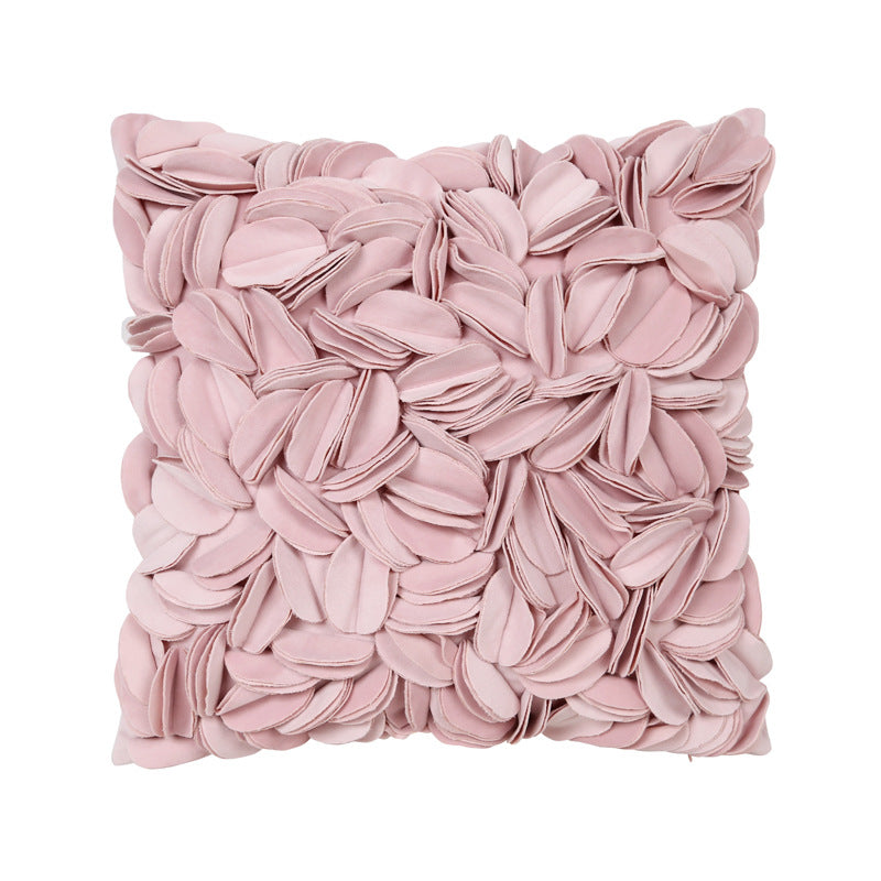 Style 3 Pink 3D Floral Cushion Covers - Modern Luxury Decorative Throw Pillow Covers for Living Room Without Pillow Insert