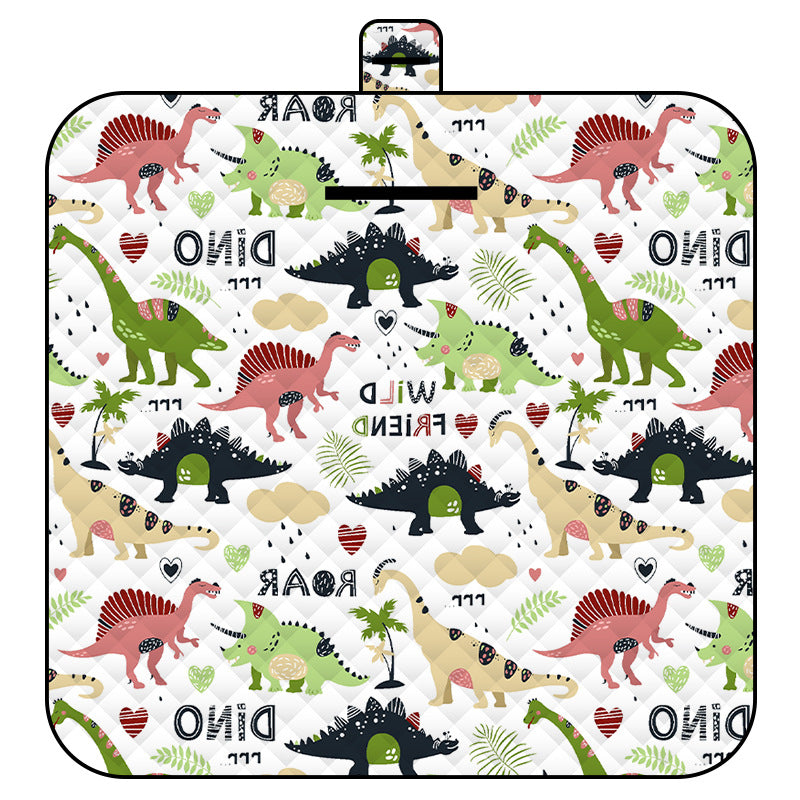 Thickened Waterproof Picnic Blanket - Portable Outdoor Beach Mat for Camping and Hiking 150*200cm Dinosaur
