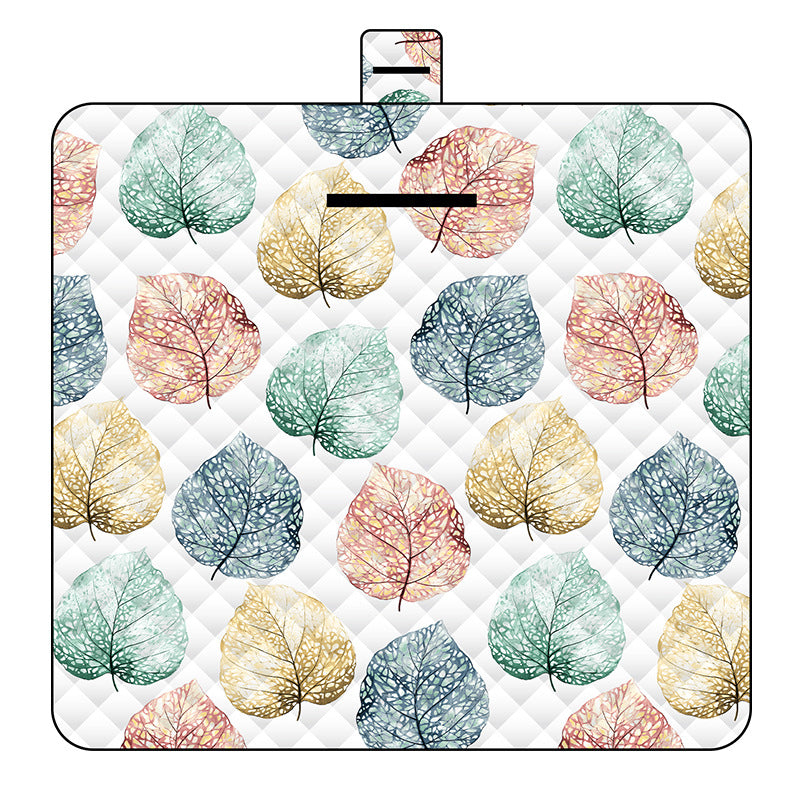 Thickened Waterproof Picnic Blanket - Portable Outdoor Beach Mat for Camping and Hiking 150*200cm Leaves