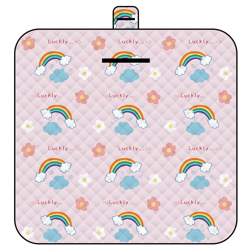 Thickened Waterproof Picnic Blanket - Portable Outdoor Beach Mat for Camping and Hiking 150*200cm Rainbow