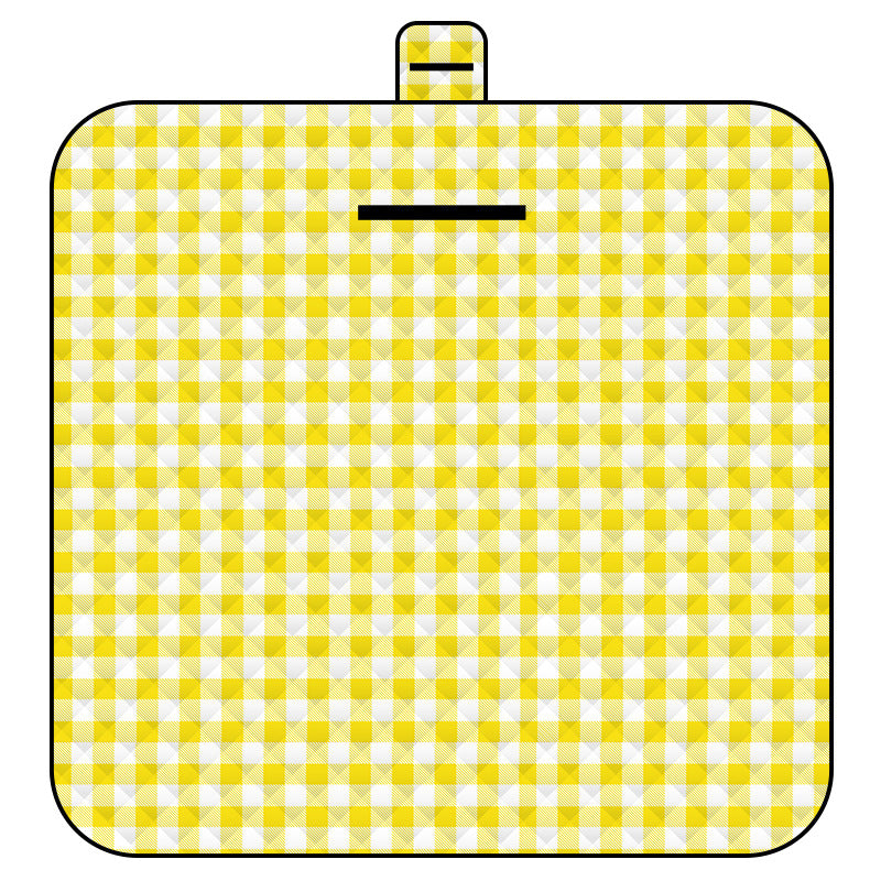 Thickened Waterproof Picnic Blanket - Portable Outdoor Beach Mat for Camping and Hiking 150*200cm Yellow plaid