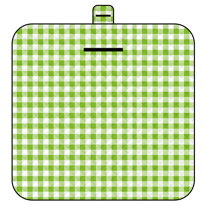 Thickened Waterproof Picnic Blanket - Portable Outdoor Beach Mat for Camping and Hiking 150*200cm Green Plaid
