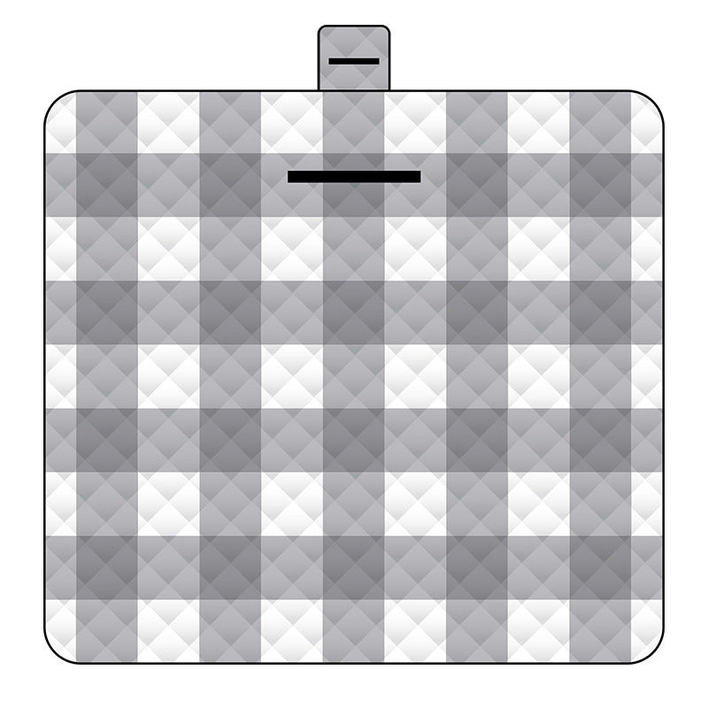 Thickened Waterproof Picnic Blanket - Portable Outdoor Beach Mat for Camping and Hiking 150*200cm Gray plaid