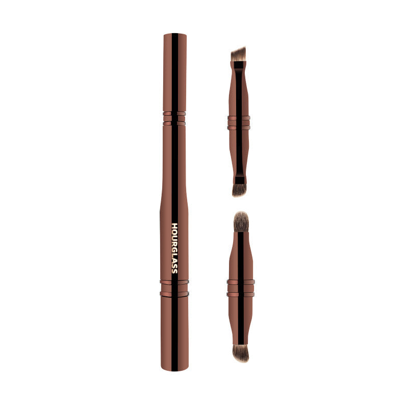 Versatile 4-in-1 Portable Makeup Brush - Eyeshadow & Eyebrow Brushes for Flawless Looks