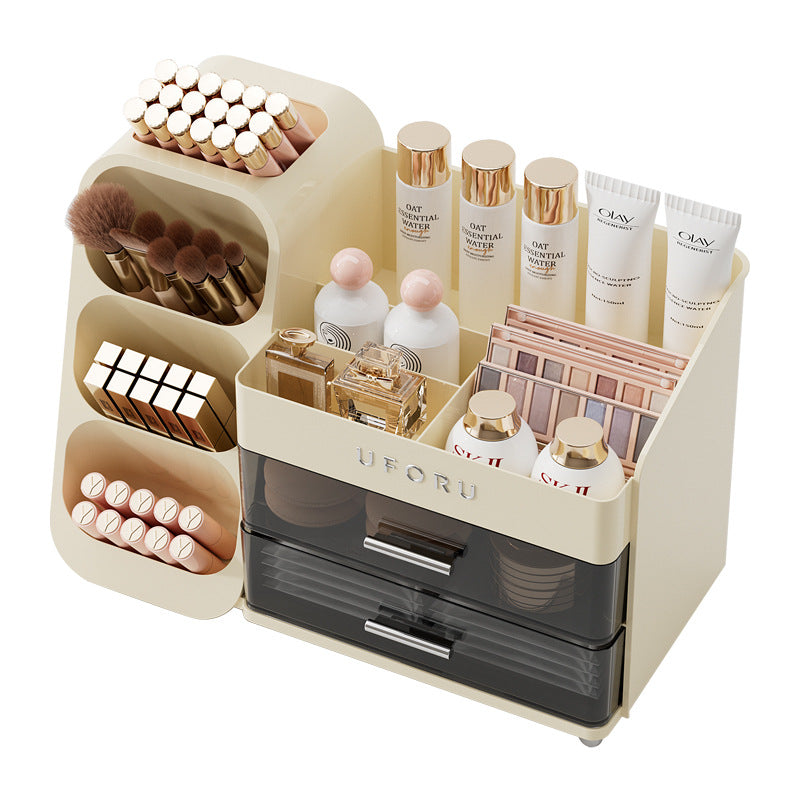 Spacious Cosmetic Organizer - Multi-Functional Vanity Storage for Lipsticks & Skincare 35x19x25cm