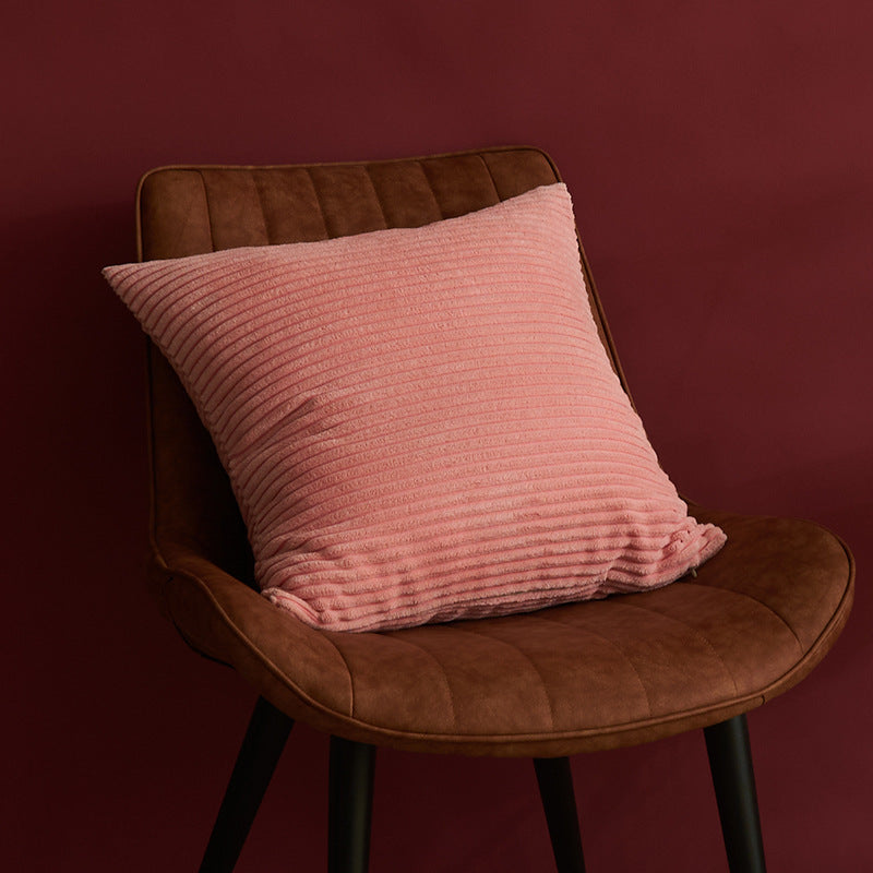 Pink Set of 4 Corduroy Pillow Covers - Solid Color Minimalist Throw Cushion Covers - 45x45cm Pillow Inserts are NOT Included