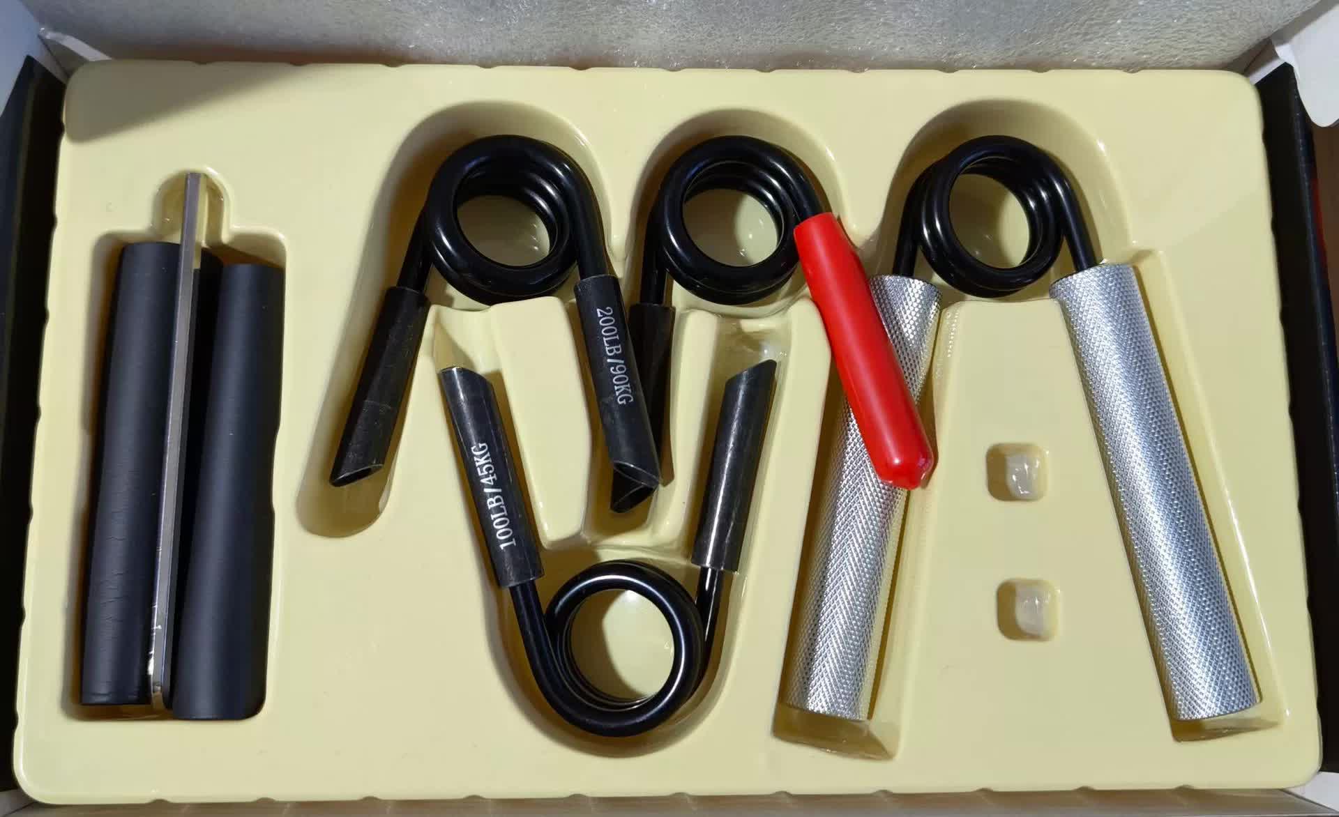 4-in-1 Aluminum Metal Grip Strength Trainer Set with Adjustable Resistance - Wrist, Finger, and Arm Exercise 100LB-250LB