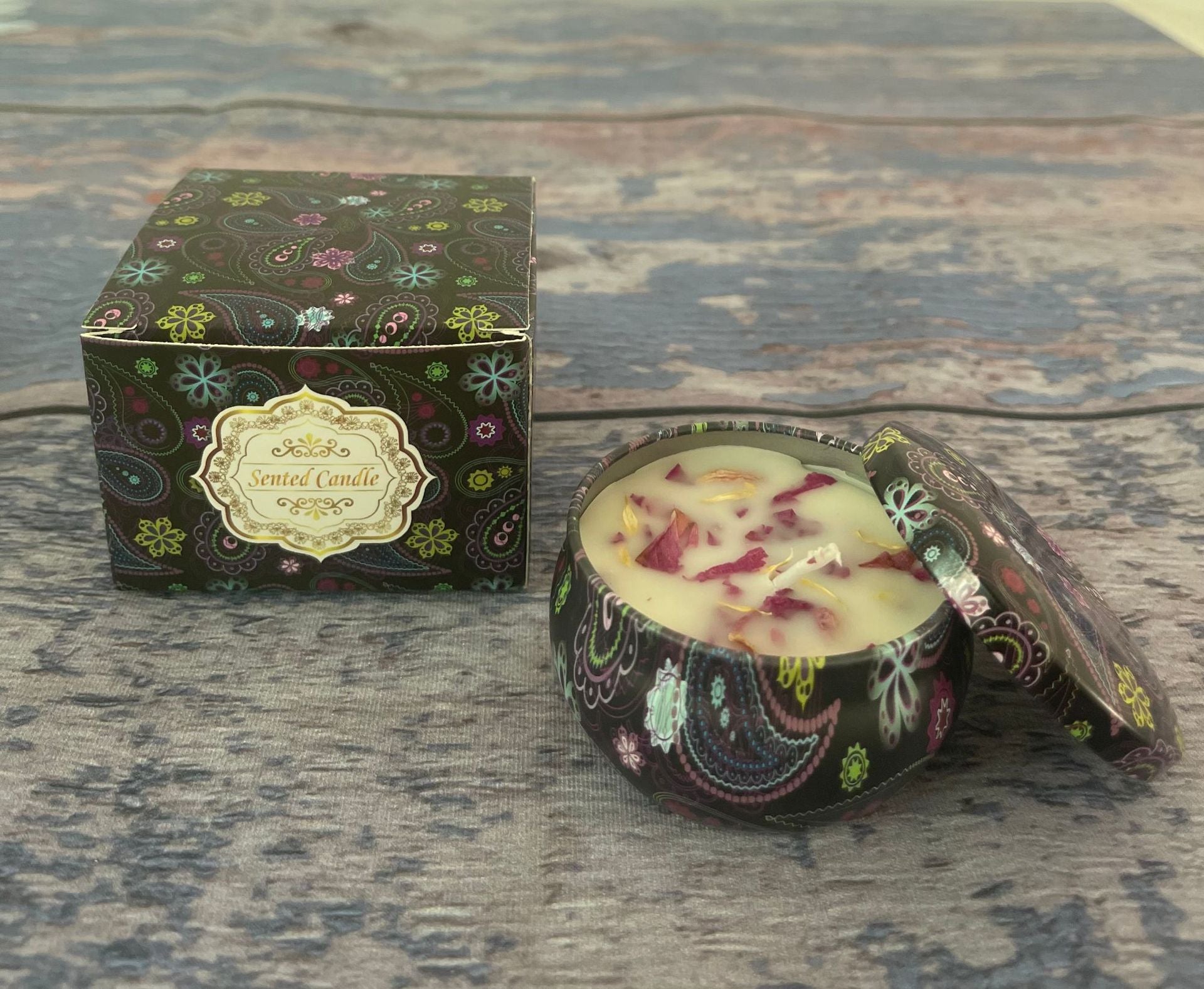 Small Scented Candle Set - 4 Soy Wax Candles, Travel Candle Set Sandalwood