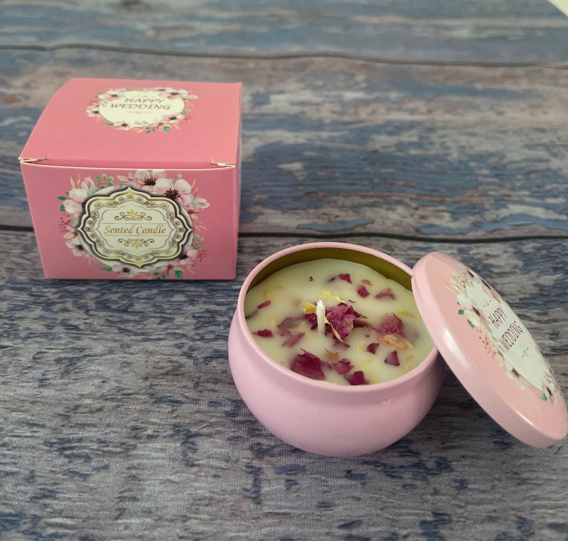 Small Scented Candle Set - 4 Soy Wax Candles, Travel Candle Set Jasmine