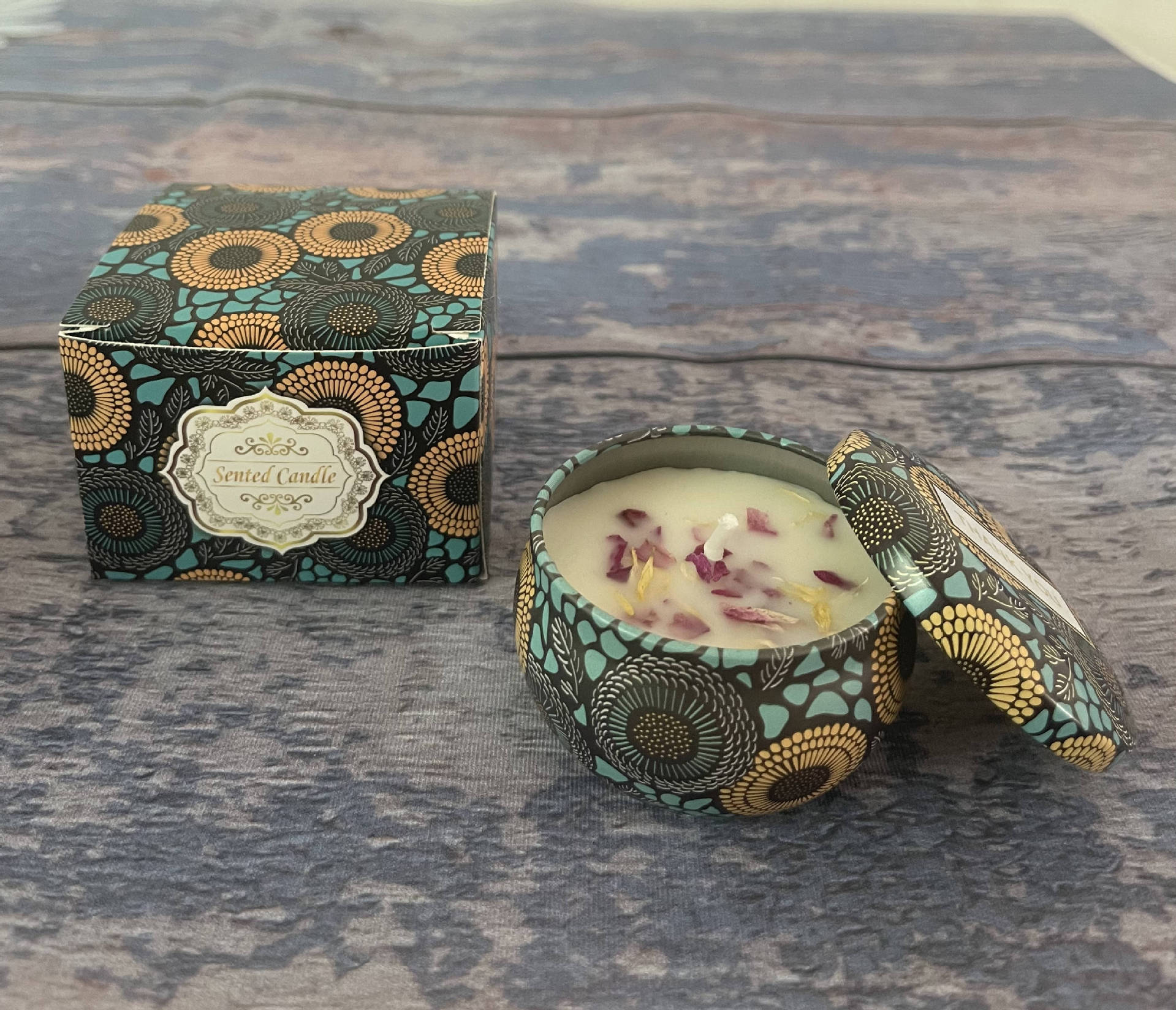 Small Scented Candle Set - 4 Soy Wax Candles, Travel Candle Set Strawberry