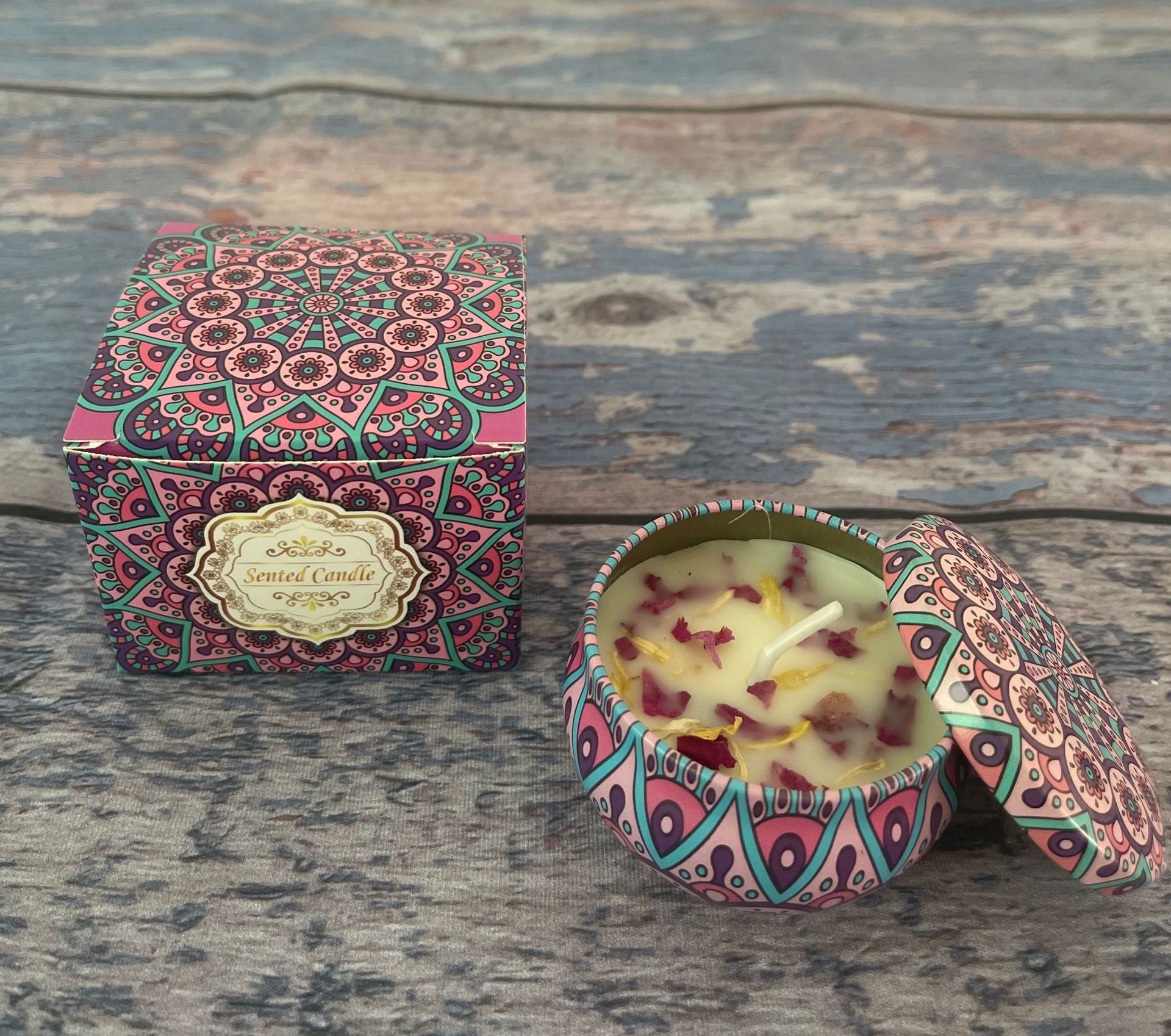 Small Scented Candle Set - 4 Soy Wax Candles, Travel Candle Set Bluebell