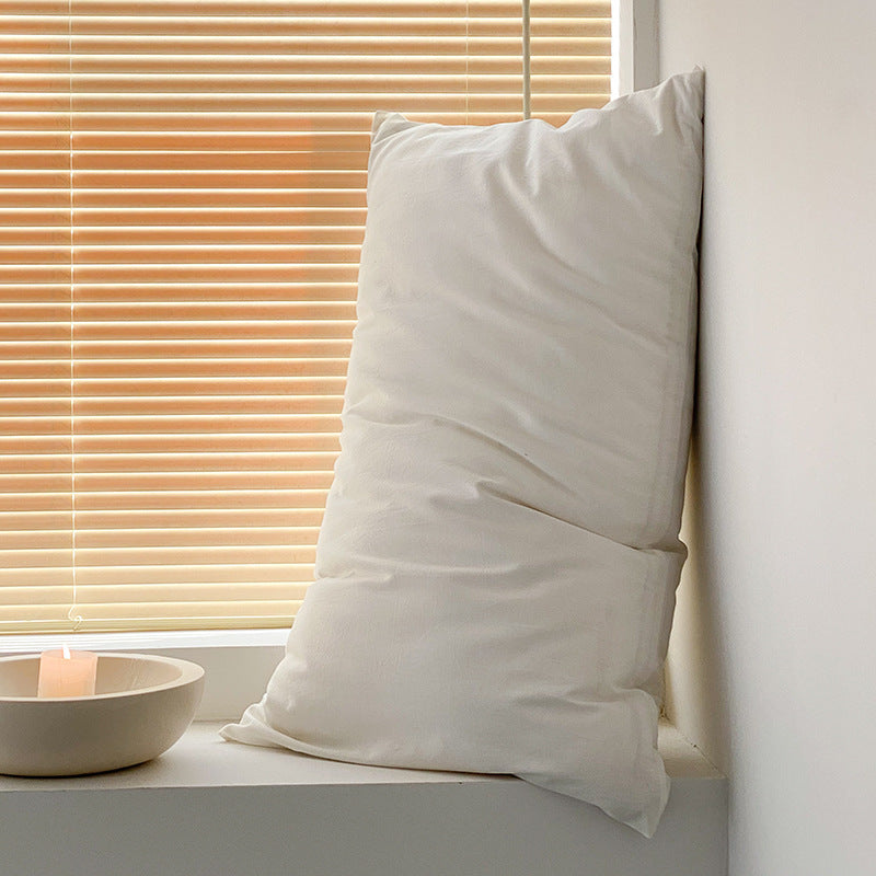 White 100% Cotton Pillowcase Set - Envelope Closure without pillow core