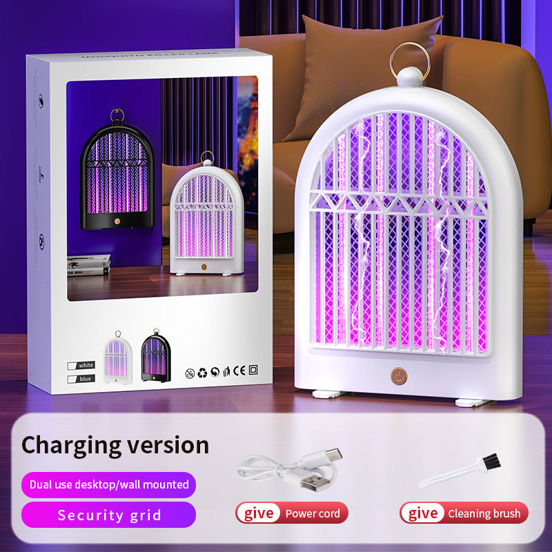 White Chargeing version USB Mosquito Killer Lamp - Electric Bug Zapper, Wall-Mounted/Standing, Silent