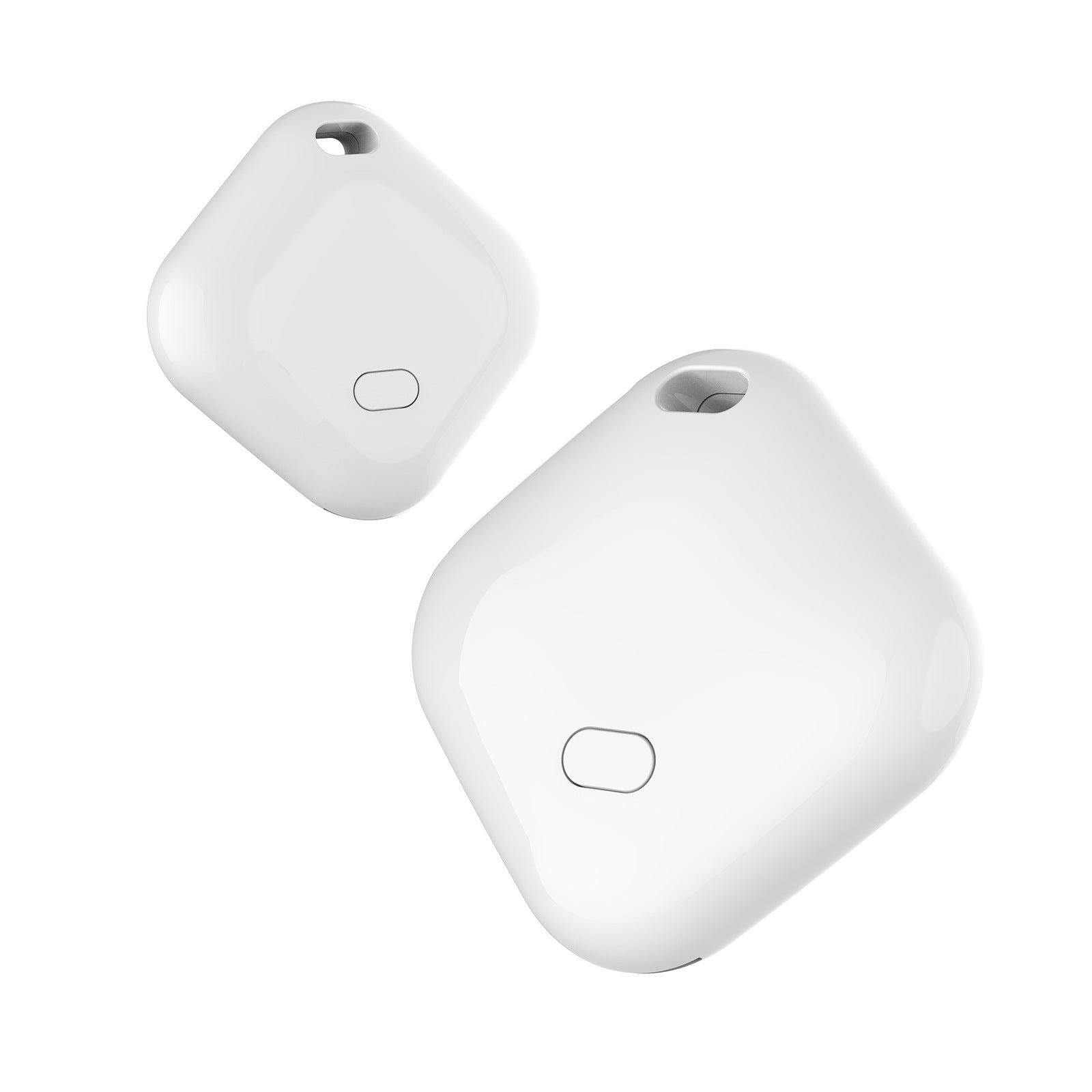 Square White Mini GPS Tracker - Apple Find My Enabled, Key Finder, Wallet Locator, Anti-Theft Tag