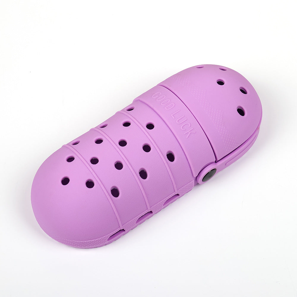 2 Pcs Purple Portable Makeup Brush Holder - Silicone Cosmetic Organizer with 21 Slots, Washable, 20x8x5cm, 170g makeup brush not included