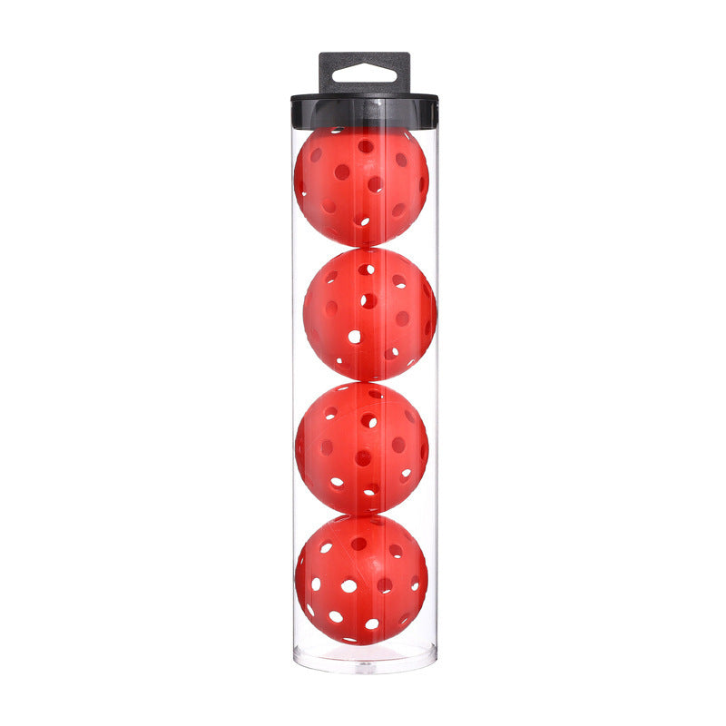 2 Tubes Red Outdoor Pickleball Balls 4-Pack - Durable 40-Hole Design with Carry Tube 8 balls in total
