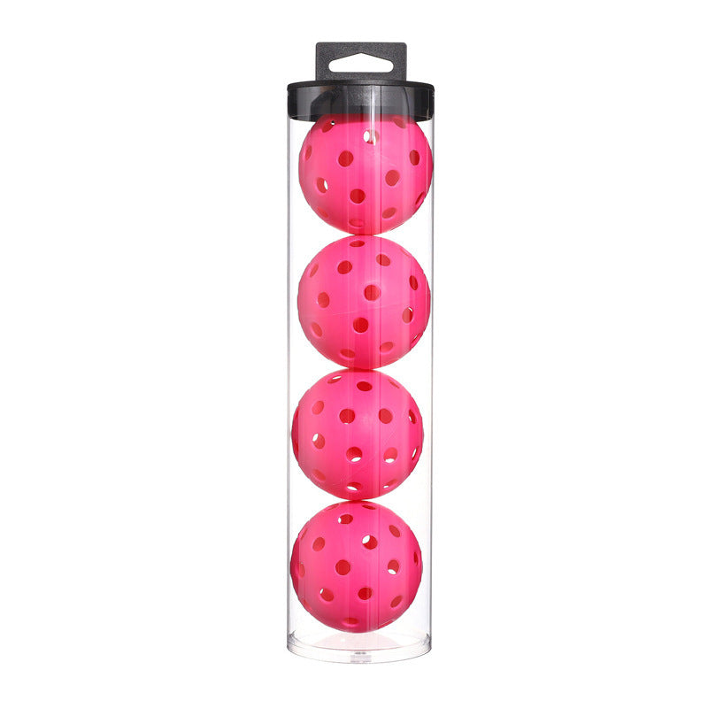 2 Tubes Pink Outdoor Pickleball Balls 4-Pack - Durable 40-Hole Design with Carry Tube 8 balls in total