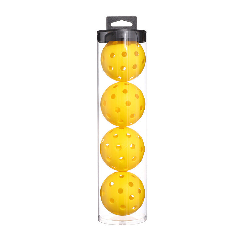 2 Tubes Yellow Outdoor Pickleball Balls 4-Pack - Durable 40-Hole Design with Carry Tube 8 balls in total