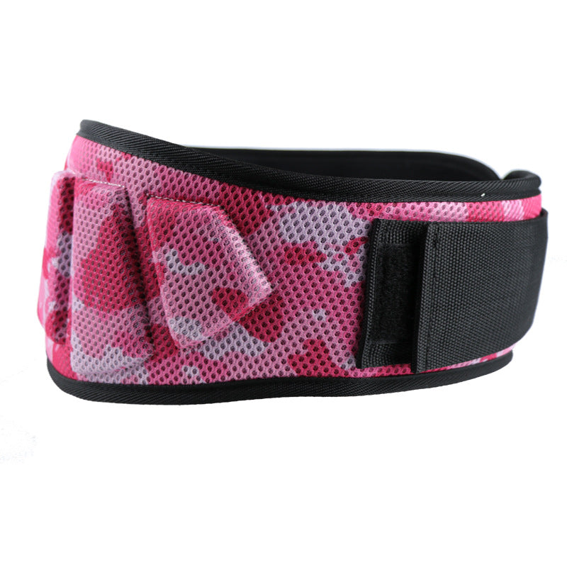Size XS Pink Camouflage Camo Weightlifting Belt - EVA Nylon Gym Belt for Squats, Deadlifts & Lumbar Support