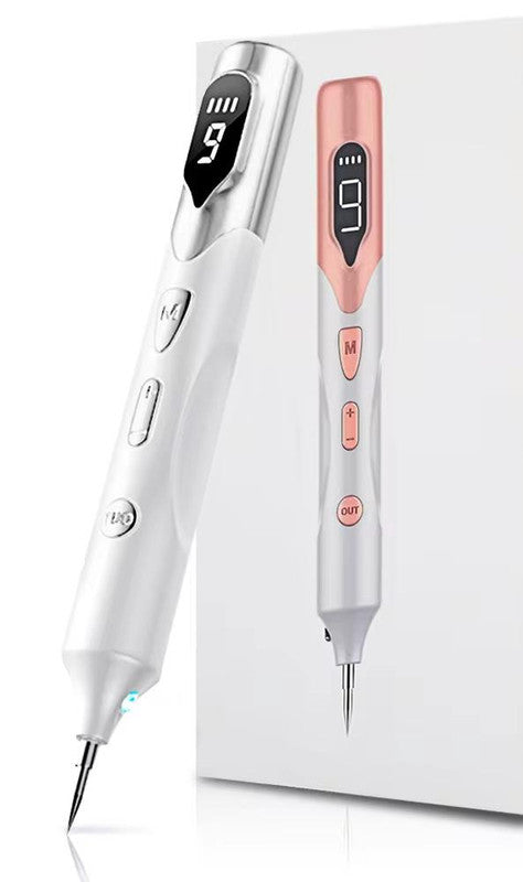Professional 9-Level Skin Tag & Spot Remover Pen - USB Rechargeable Beauty Device Silver