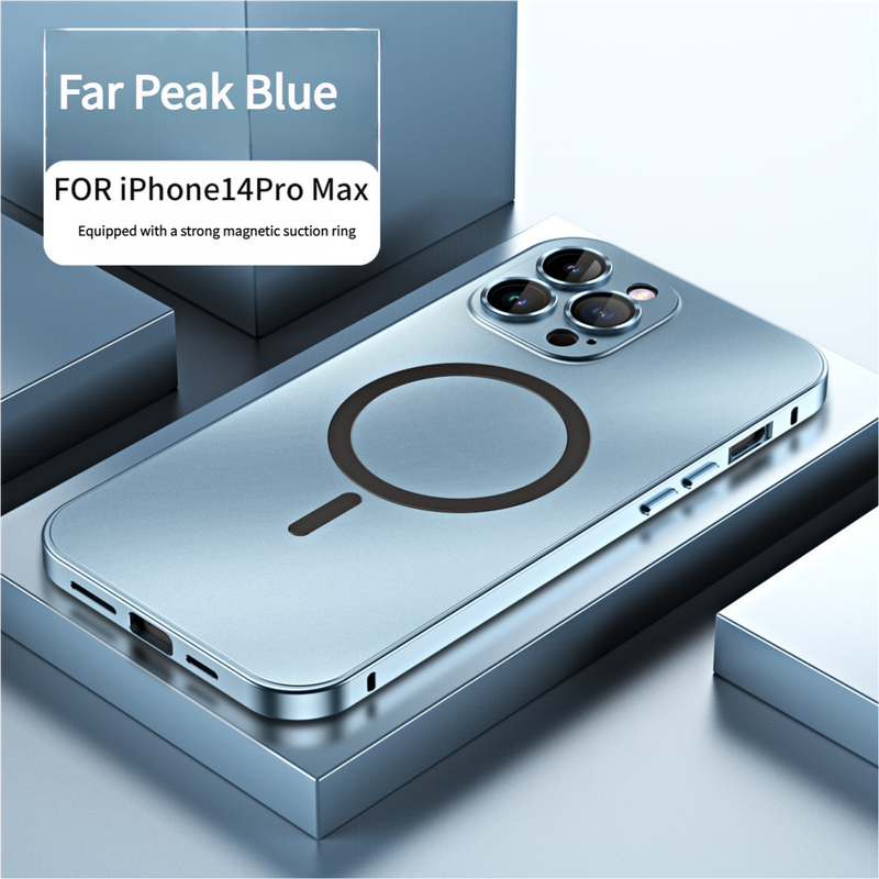 Innovative Detachable Backplate Case for iPhone 14 Pro Max with Strong MagSafe Compatibility Blue