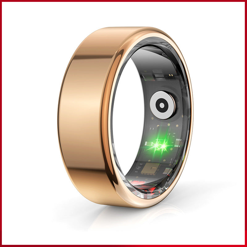 Advanced Smart Health Ring - 24/7 Heart Rate, SpO2, Sleep & Activity Tracker with Magnetic Charging gold