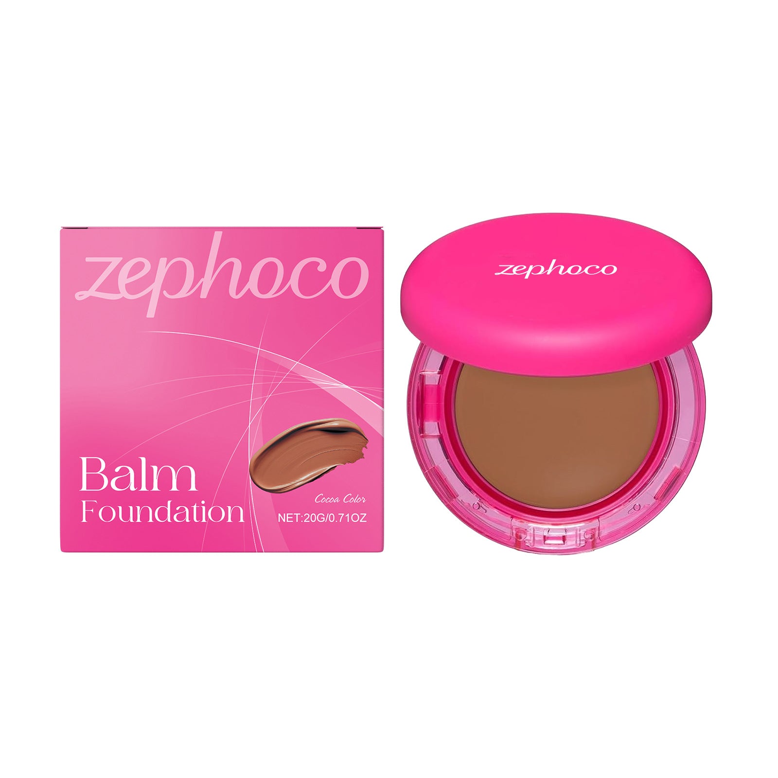 Moisturizing Balm Foundation - Lightweight Texture, Long-Lasting Natural Coverage Brown