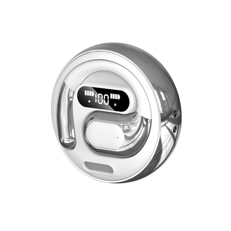 Open-Ear Conduction TWS Earbuds - Bluetooth 5.5, HIFI Sound, LED Display white