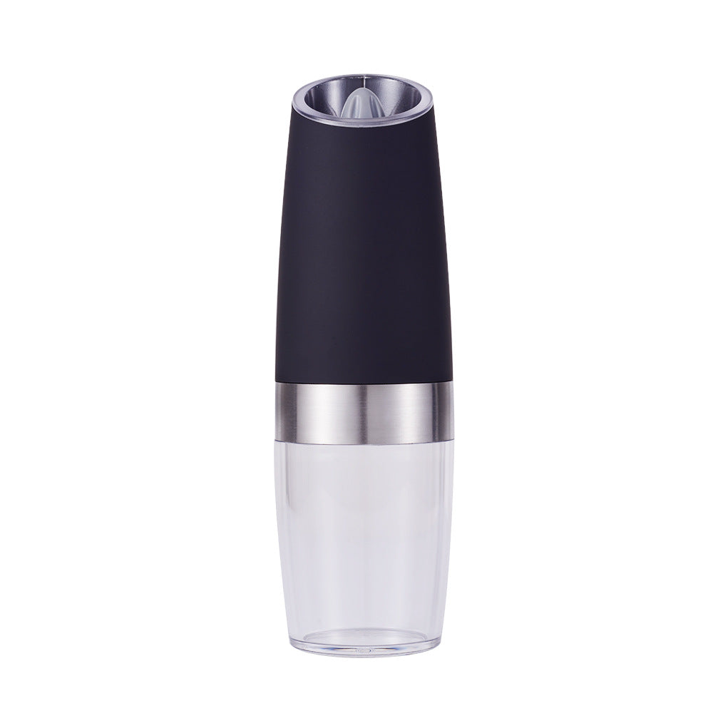 Gravity Electric Salt & Pepper Grinder Set - Adjustable Coarseness, LED Light, Battery Operated black
