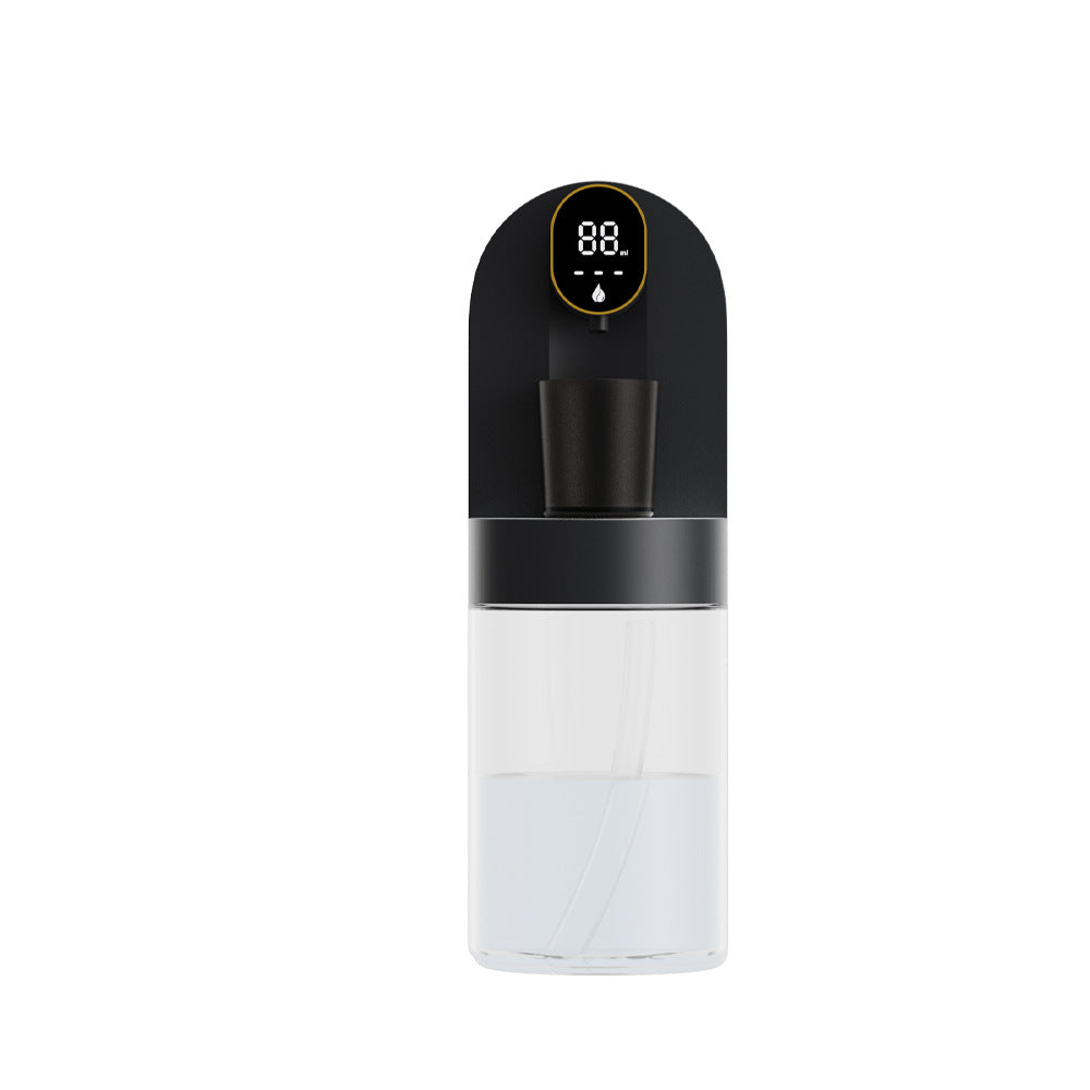 Smart Automatic Mouthwash Dispenser - 4 Adjustable Levels, LED Display, 2000mAh Battery & Magnetic Cups black