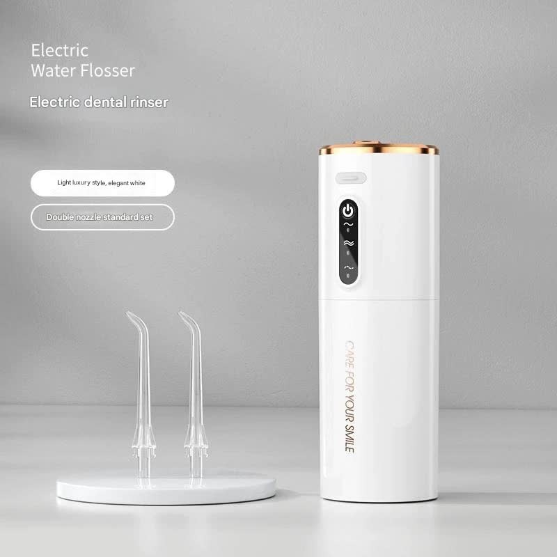 Portable Electric Water Flosser - USB-C Rechargeable, Multiple Modes, Gingival Protection White